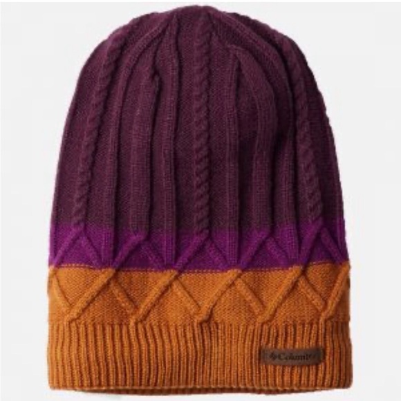 Columbia Accessories - Columbia Carson Pass Beanie II Knit Fleece Lined Burgundy & Burnt Orange Unisex